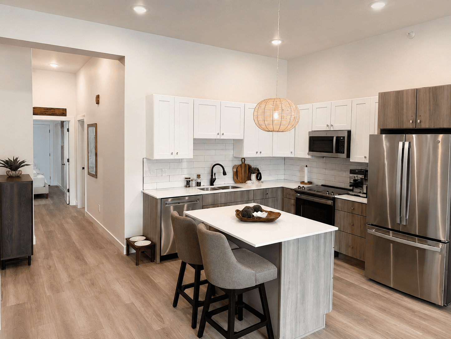 Fully equipped kitchen at The Waterline Okoboji