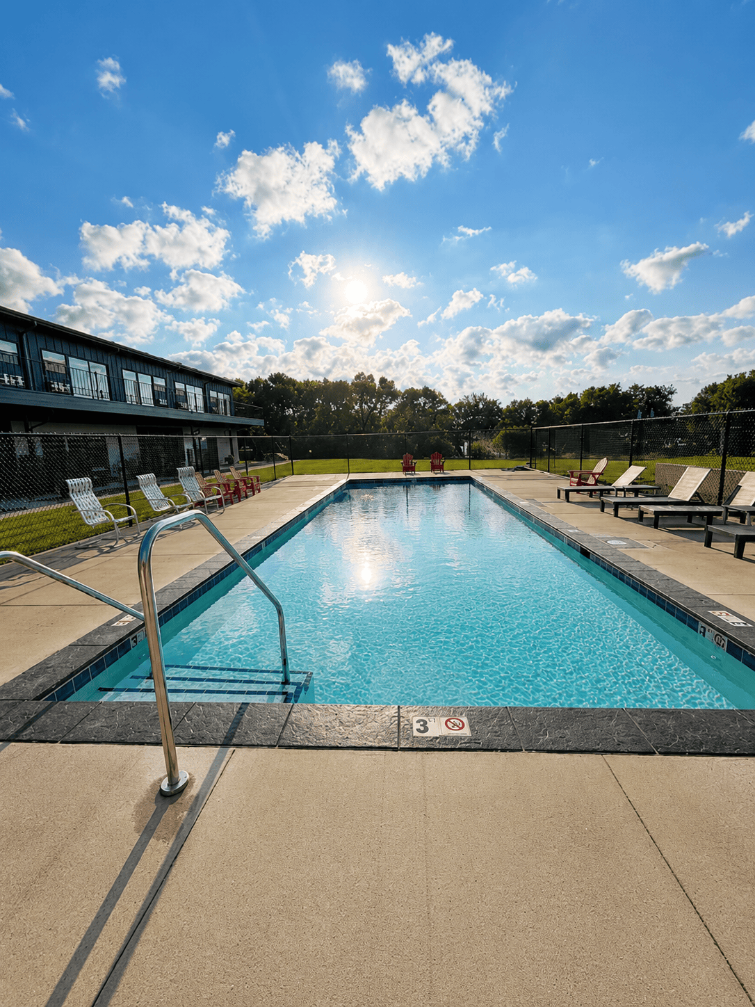 Additional view of the seasonal pool at The Waterline Okoboji