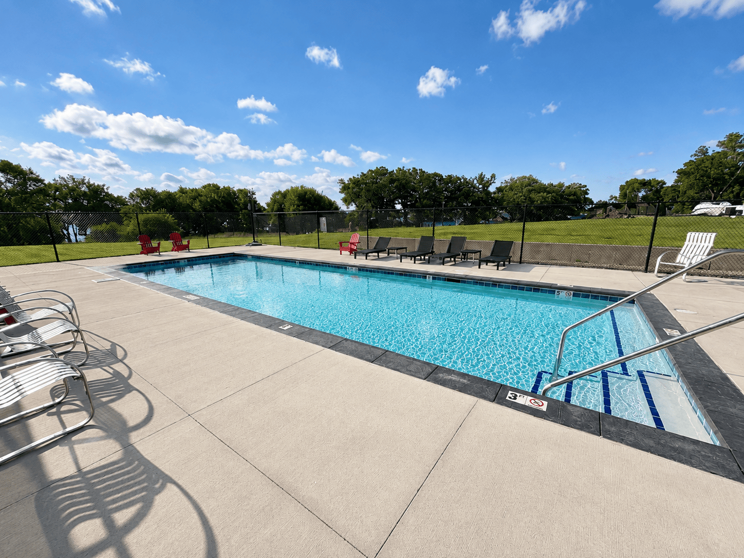 Seasonal outdoor pool at The Waterline Okoboji